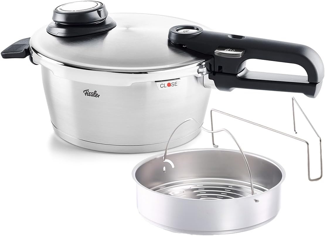image:imageFissler Vitavit Premium Pressure Cooker with Steamer Insert 85 QuartStainless Steel