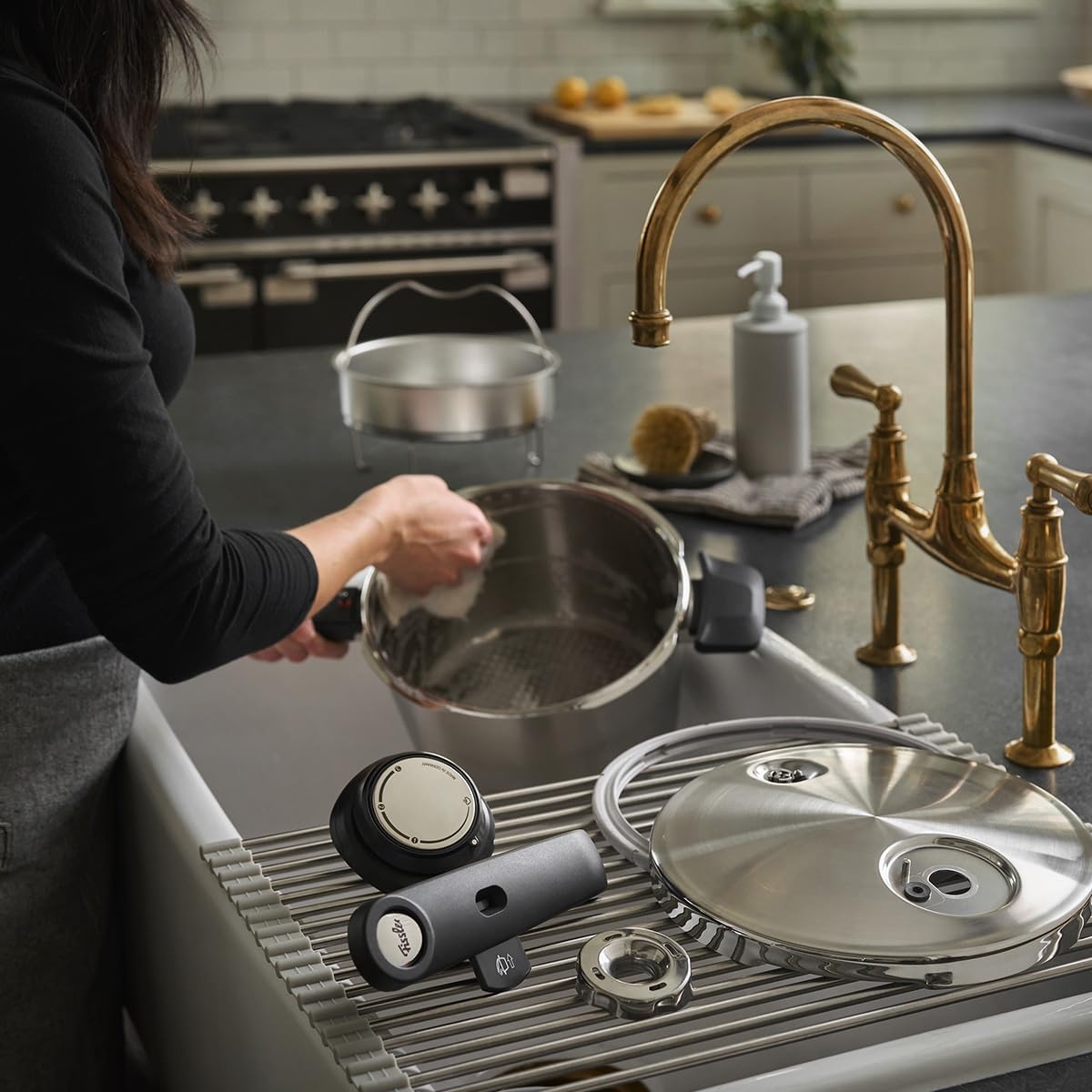 image:imageFissler Vitavit Premium Pressure Cooker with Steamer Insert 85 QuartStainless Steel