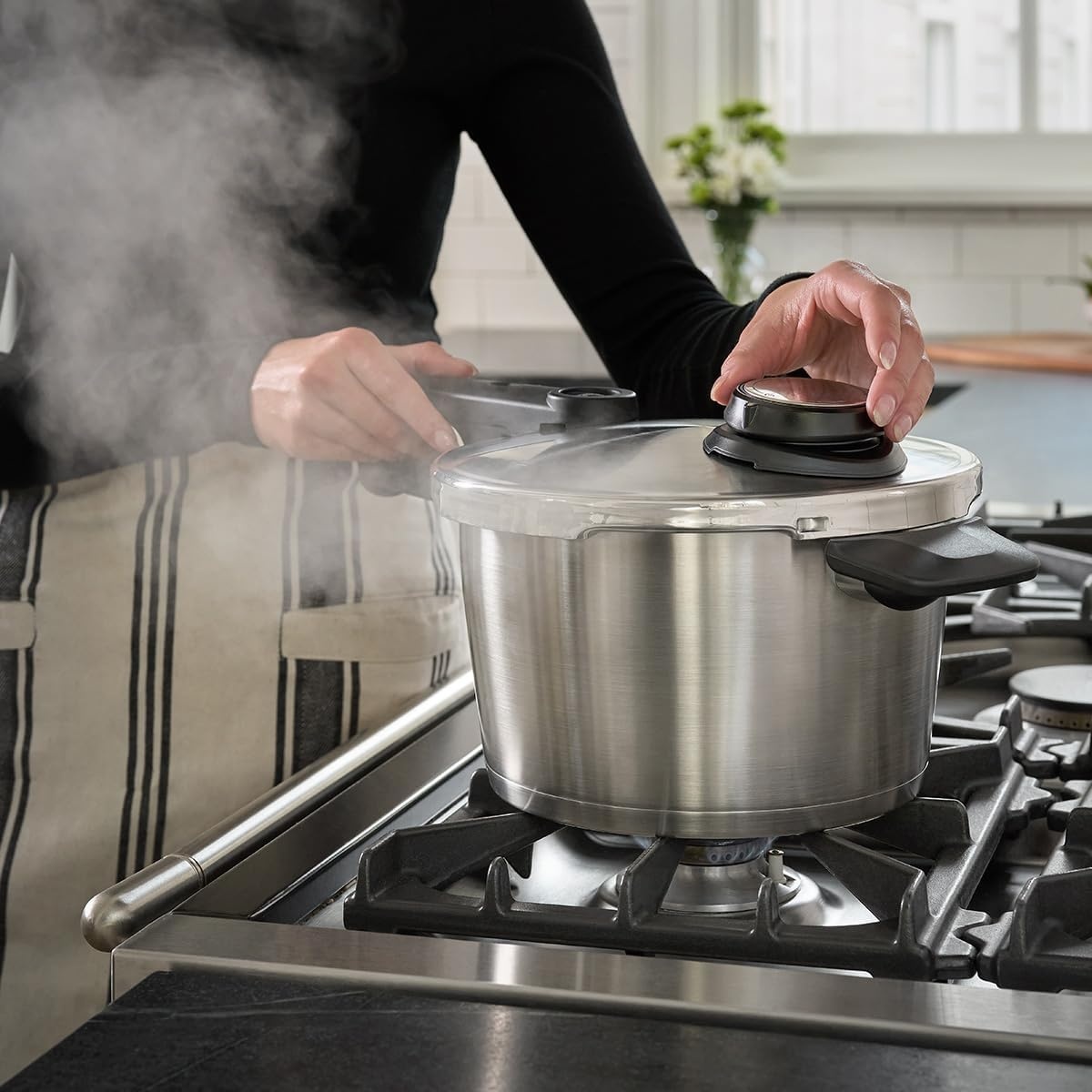 image:imageFissler Vitavit Premium Pressure Cooker with Steamer Insert 85 QuartStainless Steel