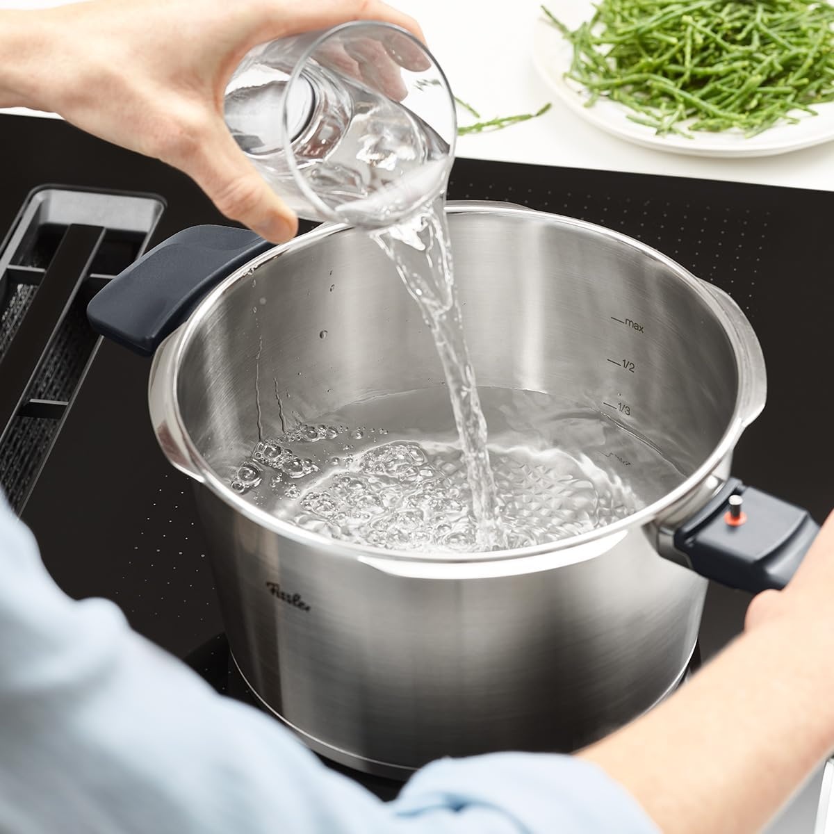 image:imageFissler Vitavit Premium Pressure Cooker with Steamer Insert 85 QuartStainless Steel
