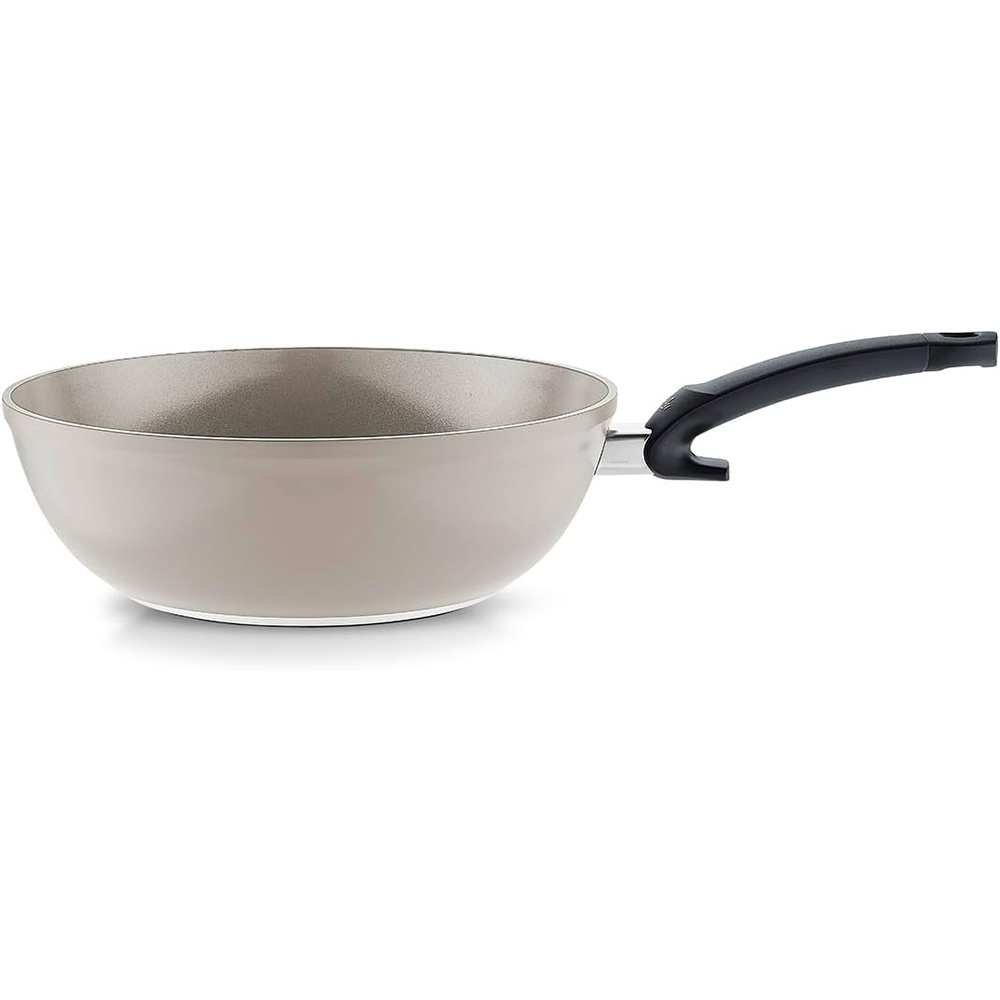 image:imageFissler Ceratal Comfort Ceramic 11 Inch NonStick Wok Warm Grey Made without PFAS12 Inch