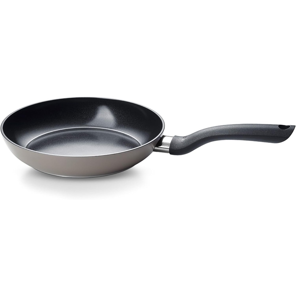 image:imageFissler Essential 95 Inch Ceramic Nonstick Frying Pan Orbit Black Interior with Warm Grey Exterior Easy Release Made Without Added PFASPTFE Induction Compatible Made in Germany