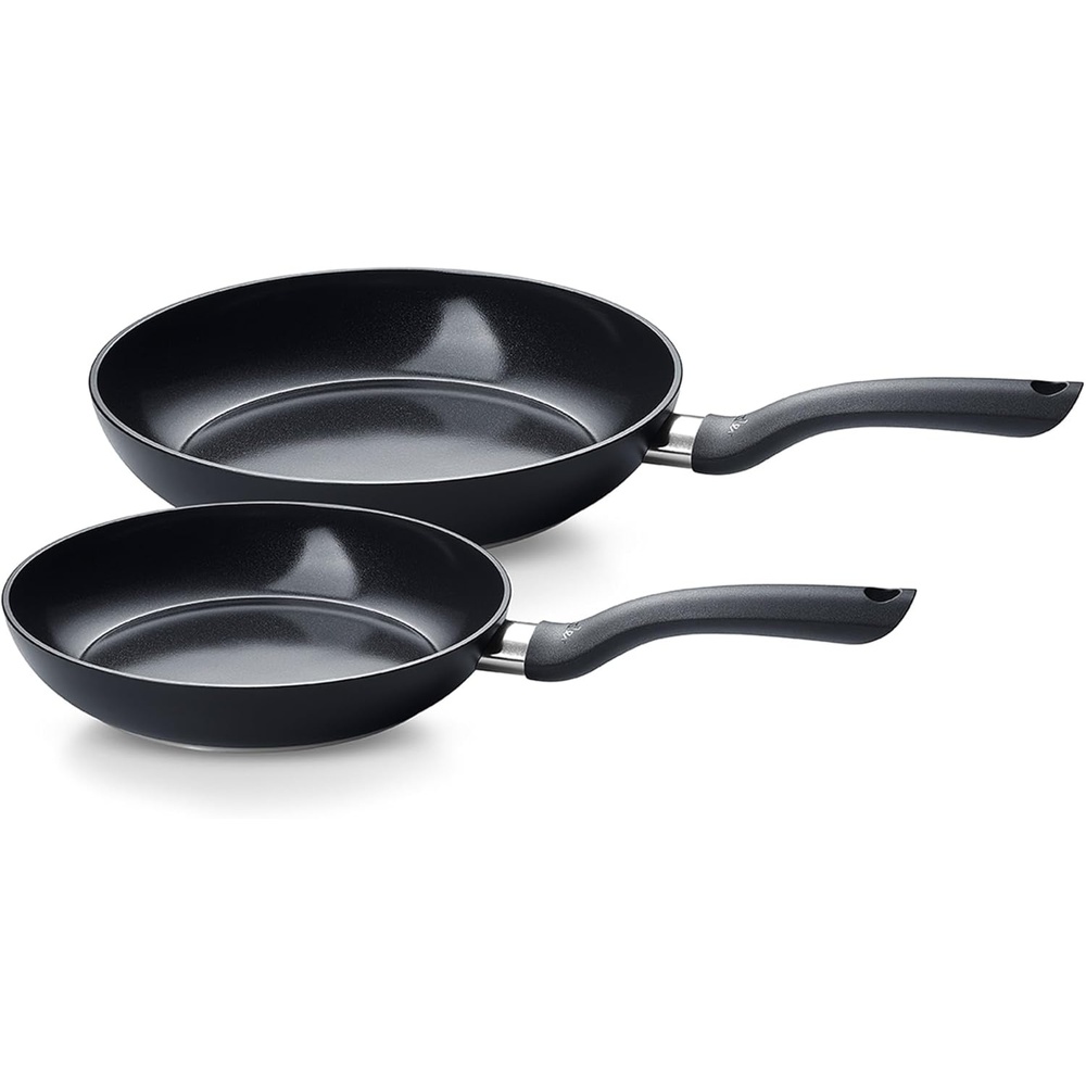 image:imageFissler Essential Ceramic Nonstick Frying Pan Set 95 Inch and 11 Inch Orbit Black Easy Release Made Without Added PFASPTFE Induction Compatible Made in Germany