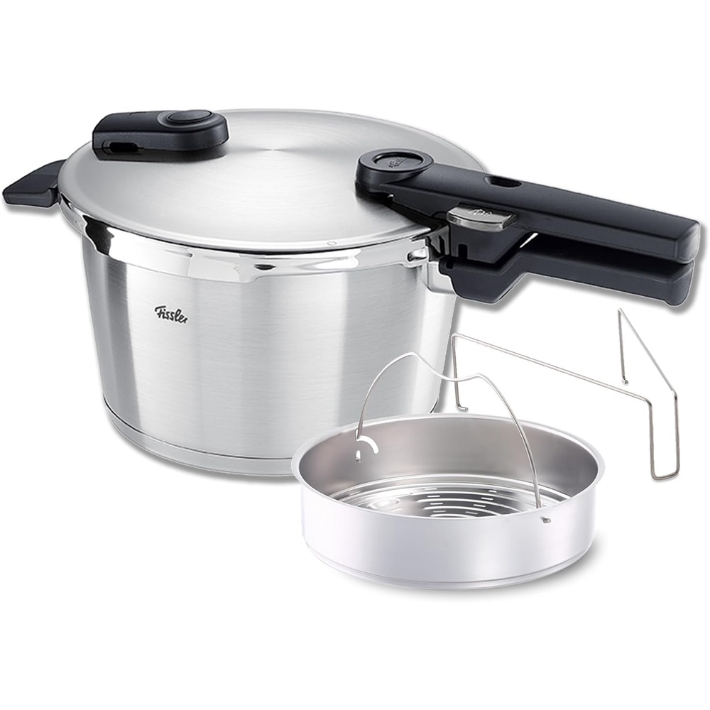 image:imageFissler Vitaquick Premium Pressure Cooker 37 Quart with Steamer Insert and Tripod48 Quarts