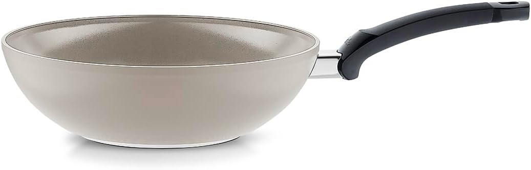 image:imageFissler Wok 110 inches 28 cm Seratal Wok Gas FireInduction Compatible NonHarm to the Body pfas ptfe Free NonStick Long Lasting Ceramic Coating Gift Gift Made in Germany
