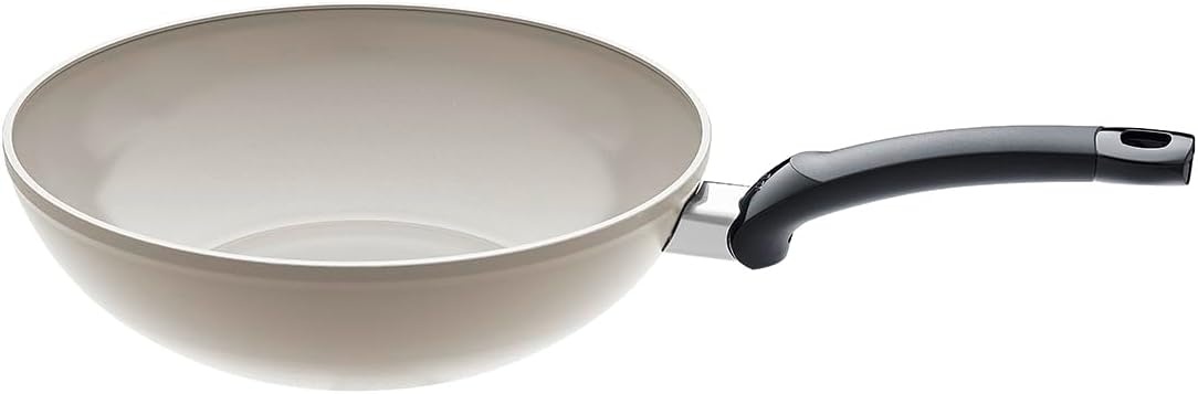 image:imageFissler Wok 110 inches 28 cm Seratal Wok Gas FireInduction Compatible NonHarm to the Body pfas ptfe Free NonStick Long Lasting Ceramic Coating Gift Gift Made in Germany