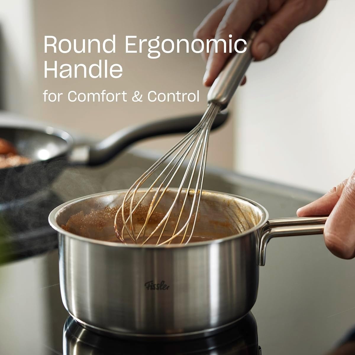 image:imageFissler Essential 12 Inch Wisk 1810 Stainless Steel Kitchen Utensil for Mixing amp Whipping Ergonomic Handle Dishwasher Safe