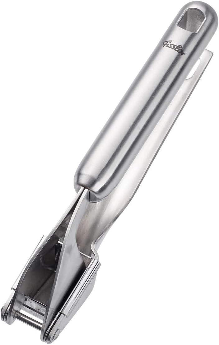 image:imageFissler Essential Garlic Press 1810 Stainless Steel Garlic Mincer amp Crusher Kitchen Cooking Utensil Ergonomic Handle Easy to Clean Dishwasher Safe