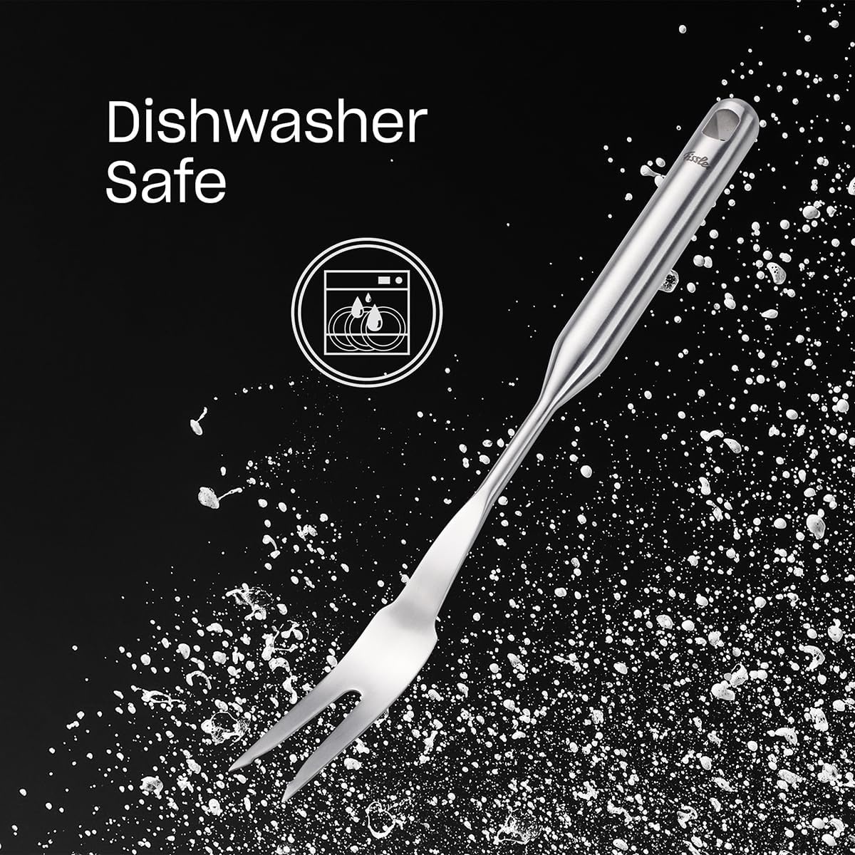 image:imageFissler Essential Meat Fork 1810 Stainless Steel Kitchen Utensil for Carving amp Serving Meat Ergonomic Handle Dishwasher Safe