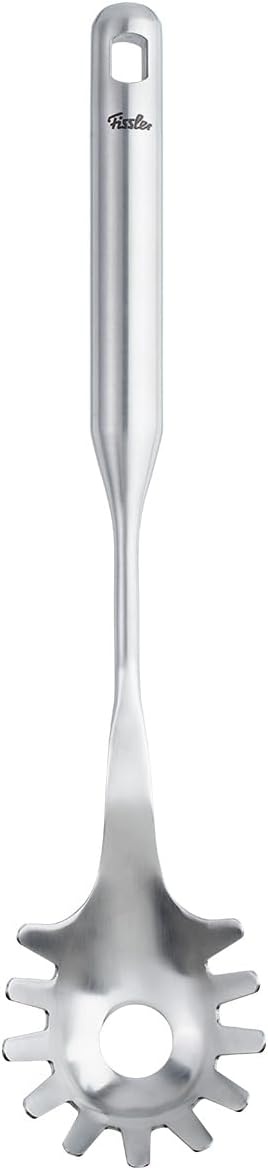 image:imageFissler Essential Pasta Fork 1810 Stainless Steel Kitchen Utensil for Serving Pasta amp Noodles Ergonomic Handle Dishwasher Safe