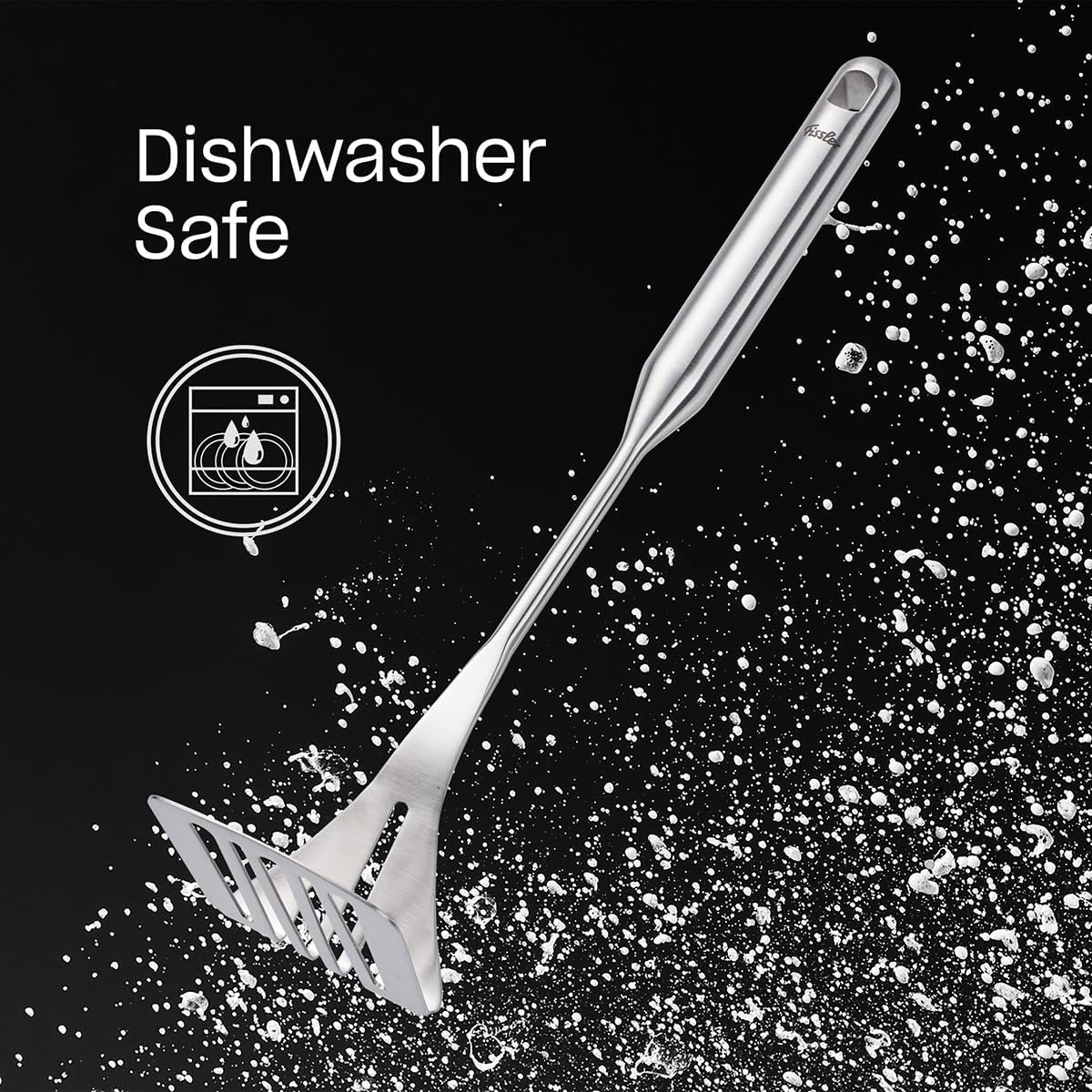 image:imageFissler Essential Potato Masher 1810 Stainless Steel Kitchen Utensil for Mashing Potatoes amp Vegetables Ergonomic Handle Dishwasher Safe