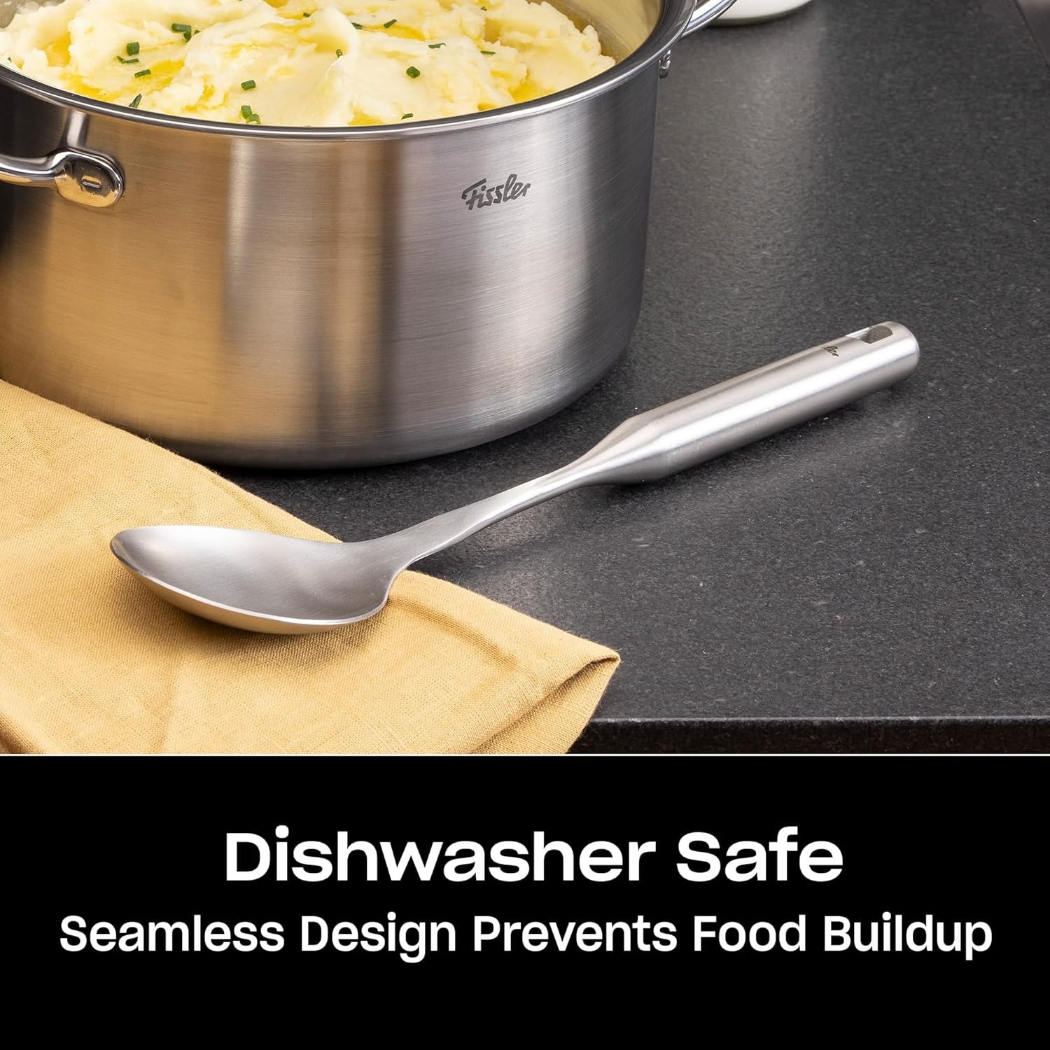 image:imageFissler Essential Serving Spoon 1810 Stainless Steel Kitchen Utensil for Serving amp Cooking Ergonomic Handle Dishwasher Safe