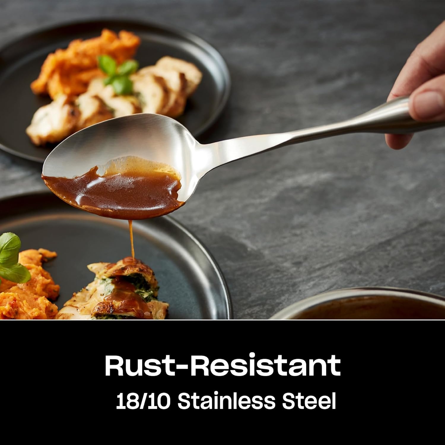 image:imageFissler Essential Serving Spoon 1810 Stainless Steel Kitchen Utensil for Serving amp Cooking Ergonomic Handle Dishwasher Safe