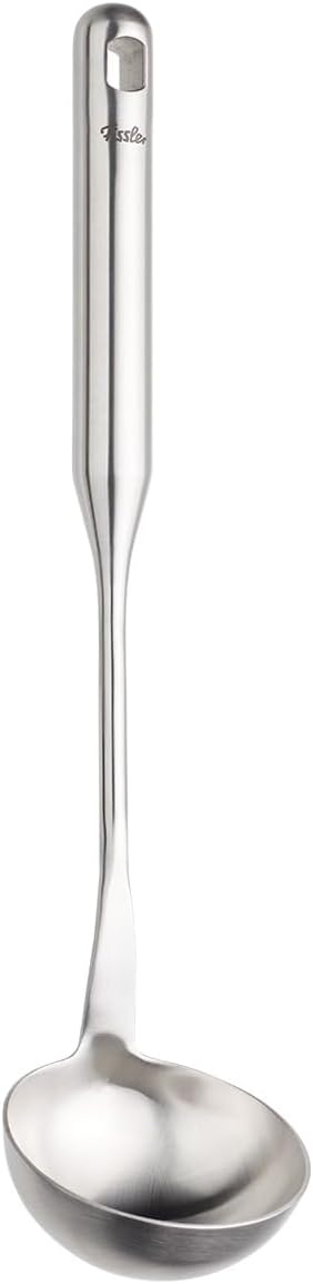 image:imageFissler Essential Soup Ladle 1810 Stainless Steel Kitchen Utensil for Soups amp Sauces Ergonomic Handle Dishwasher Safe