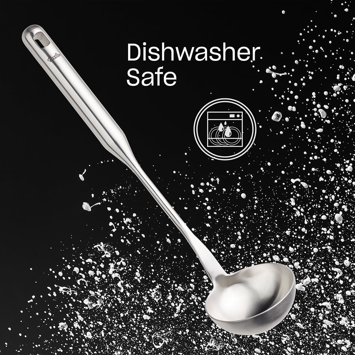 image:imageFissler Essential Soup Ladle 1810 Stainless Steel Kitchen Utensil for Soups amp Sauces Ergonomic Handle Dishwasher Safe