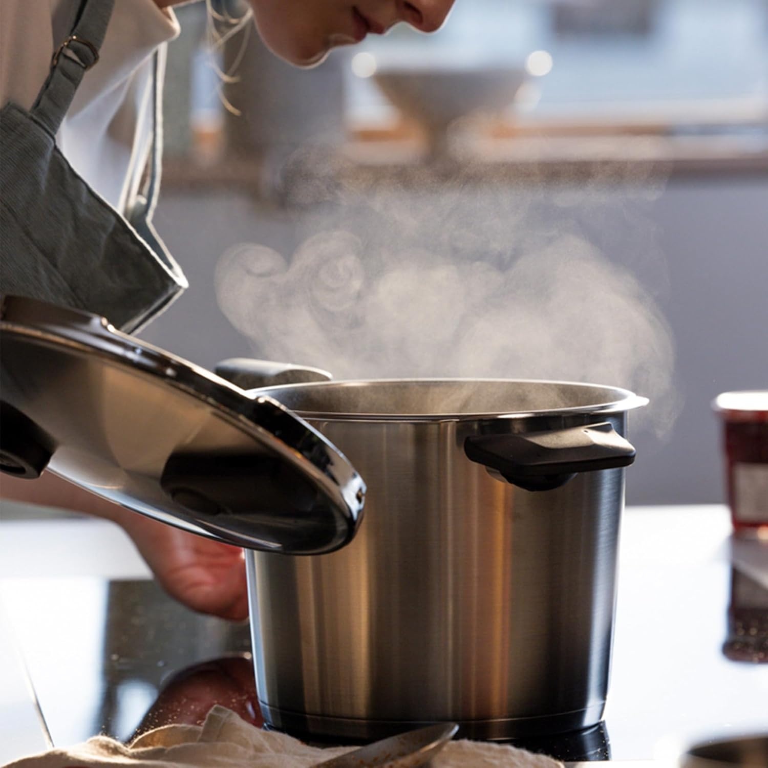 image:imageFissler Vitaquick Premium 3 Piece Set 37 Quart and 63 Quart Pressure Cooker with Steamer Insert and Tripod and Glass Lid