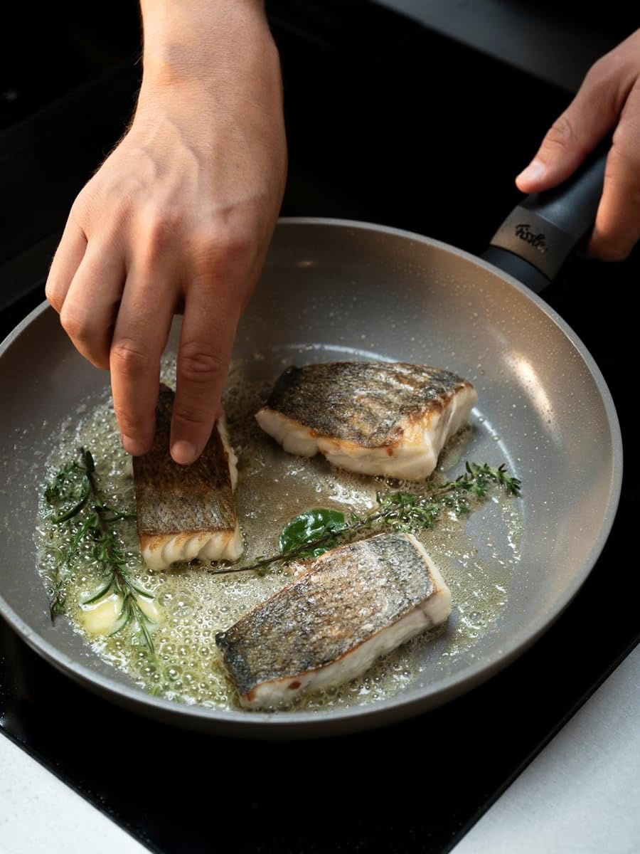 image:imageFissler Ceratal Evo Classic Frying Pan Diameter 20 cm Warm Grey Ceramic Pan Made Without PFASPTFE WaterBased NonStick Coating Ergonomic Handle Induction Made in Germany