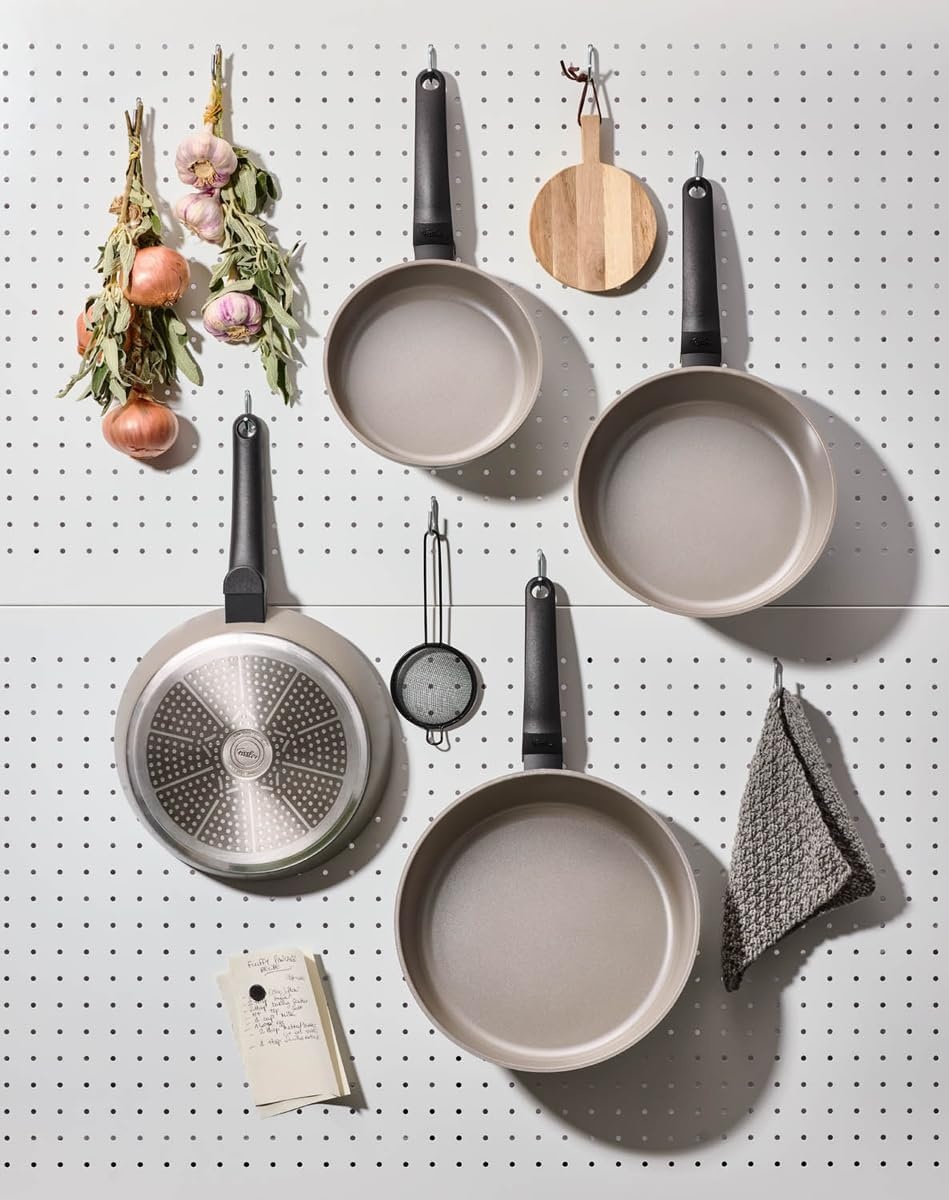 image:imageFissler Ceratal Evo Classic Frying Pan Diameter 28 cm Warm Grey Ceramic Pan Made Without PFASPTFE WaterBased NonStick Coating Ergonomic Handle Induction Made in Germany