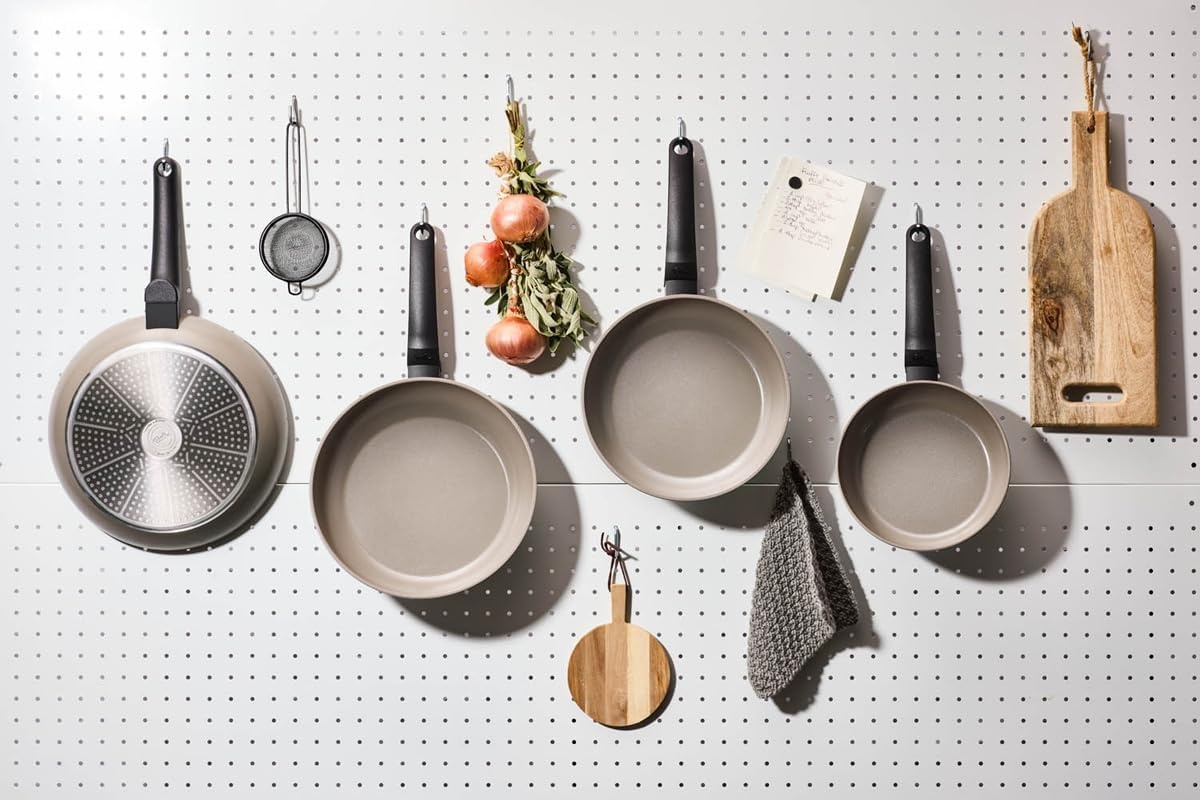 image:imageFissler Ceratal Evo Classic Frying Pan Diameter 28 cm Warm Grey Ceramic Pan Made Without PFASPTFE WaterBased NonStick Coating Ergonomic Handle Induction Made in Germany