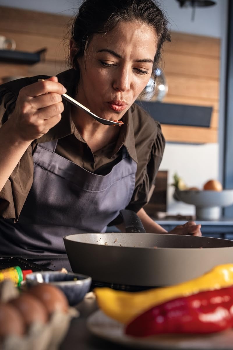 image:imageFissler Ceratal Evo Comfort Frying Pan Diameter 24 cm Warm Grey Ceramic Pan Made Without PFASPTFE WaterBased NonStick Coating Ergonomic Handle Induction Made in Germany