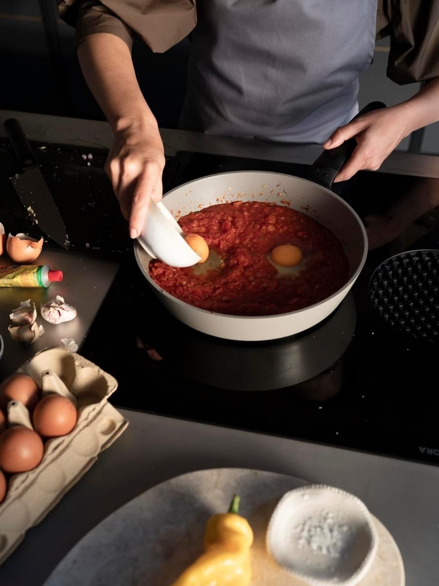 image:imageFissler Ceratal Evo Comfort Frying Pan Diameter 24 cm Warm Grey Ceramic Pan Made Without PFASPTFE WaterBased NonStick Coating Ergonomic Handle Induction Made in Germany