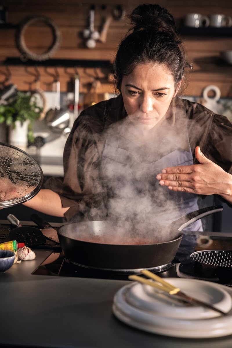 image:imageFissler Ceratal Evo Comfort Frying Pan Diameter 26 cm Orbit Black Ceramic Pan Made Without PFASPTFE WaterBased NonStick Coating Ergonomic Handle Induction Made in Germany